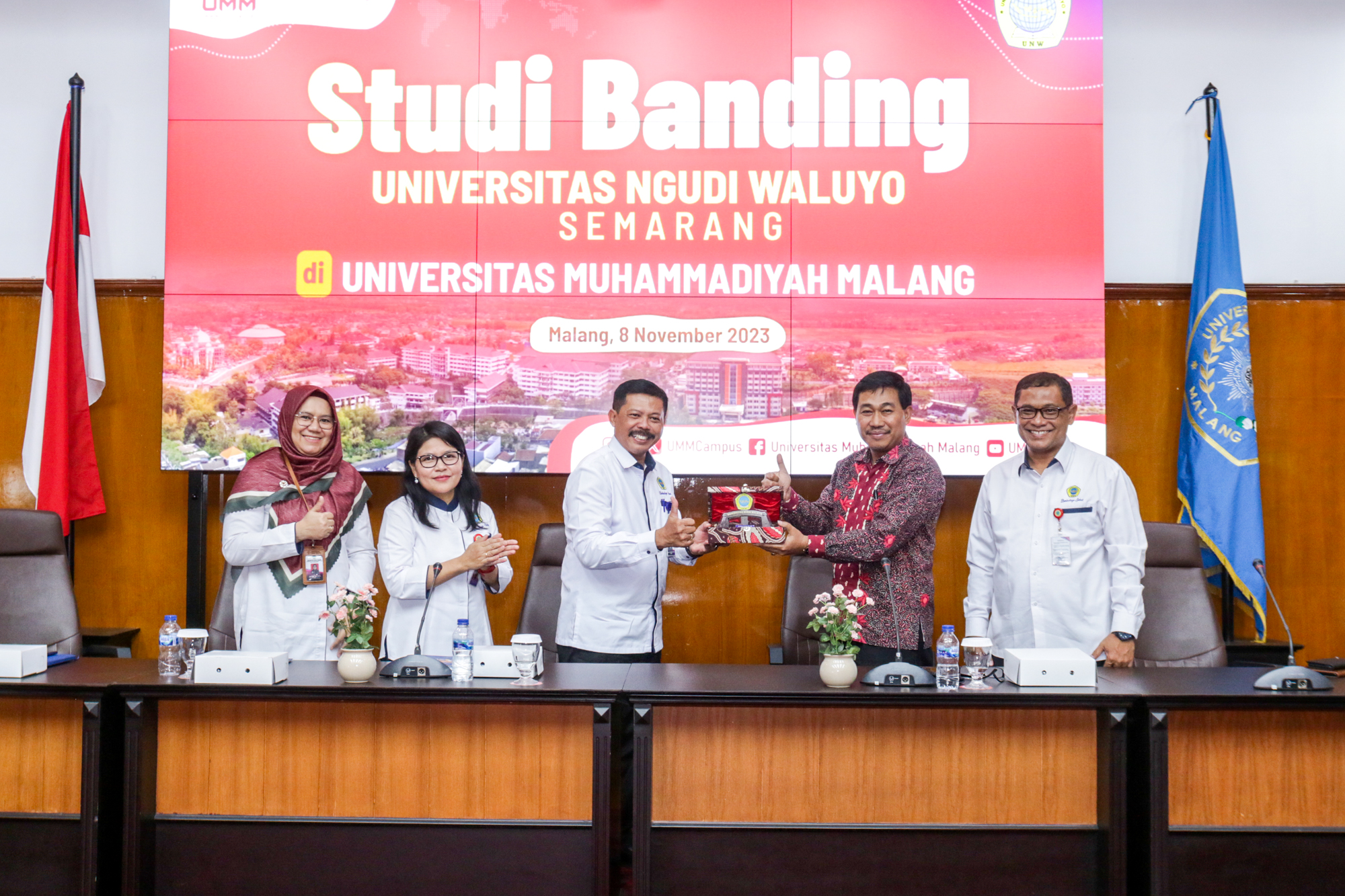 Rektor dan Jajaran Struktural UNW melakukan Studi Banding Ke UMM Malang tentang Program CoE dan Layanan Tenaga Kependidikan